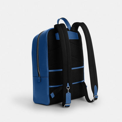 Coach Aiden Backpack Silver True Blue