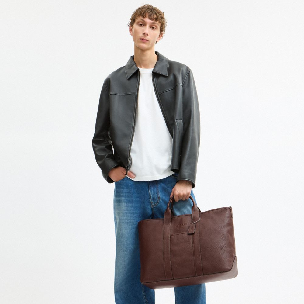 Coach Grayson Tote Bag Silver/Maple