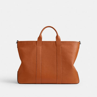 Coach Grayson Tote Bag Silver Amber Brown