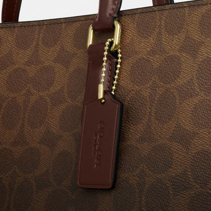 Coach Maggie Tote Bag In Ombre Signature Canvas Gold Brown