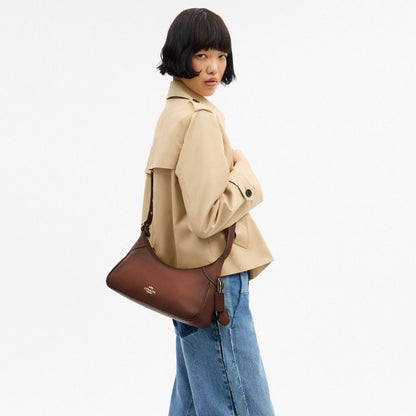Coach Ella Small Shoulder Bag Gold Redwood