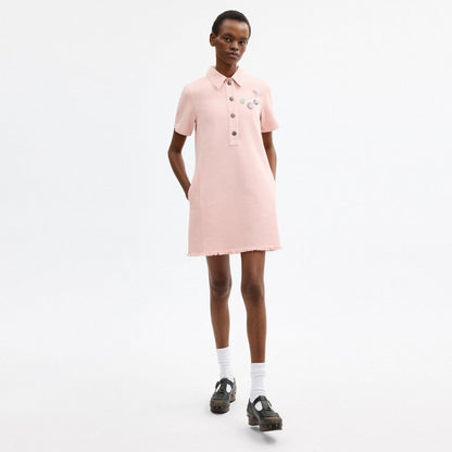 Coach Coach | Brain Dead Short Sleeve Denim Mini Dress Pink