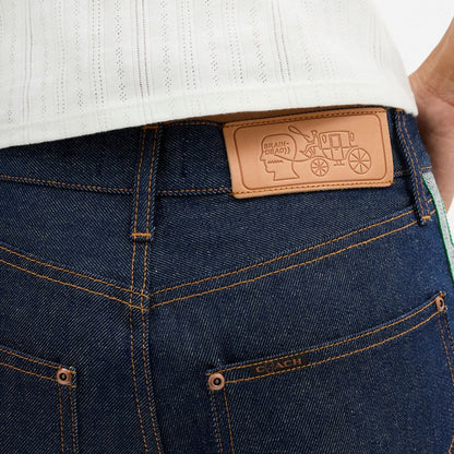 Coach Coach | Brain Dead Denim Skater Shorts In Recycled Cotton Dark Blue