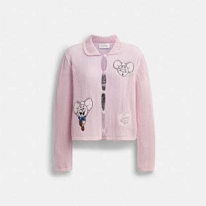 Coach Coach | Brain Dead Kachi Mouse Cardigan In Organic Cotton Pink