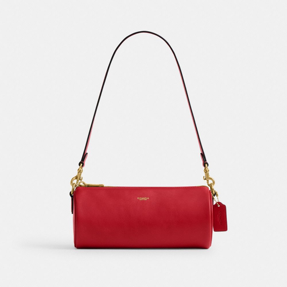 Coach Barrel Bag Brass/Scarlet