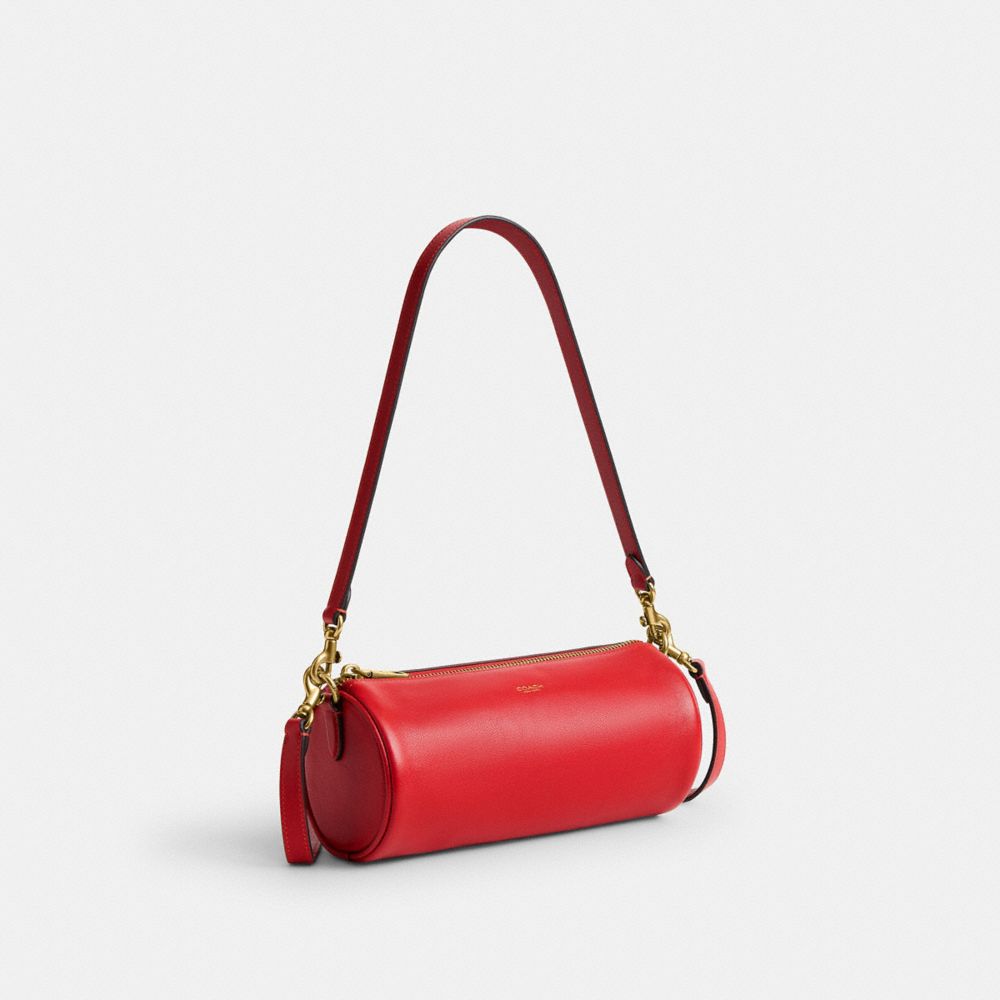 Coach Barrel Bag Brass/Scarlet