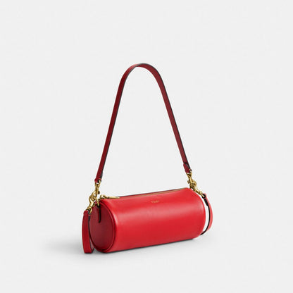 Coach Barrel Bag Brass/Scarlet