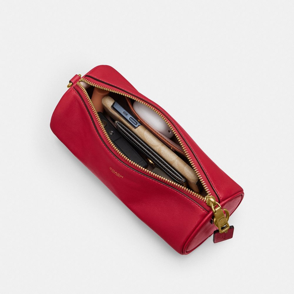 Coach Barrel Bag Brass/Scarlet
