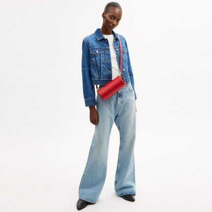 Coach Barrel Bag Brass/Scarlet