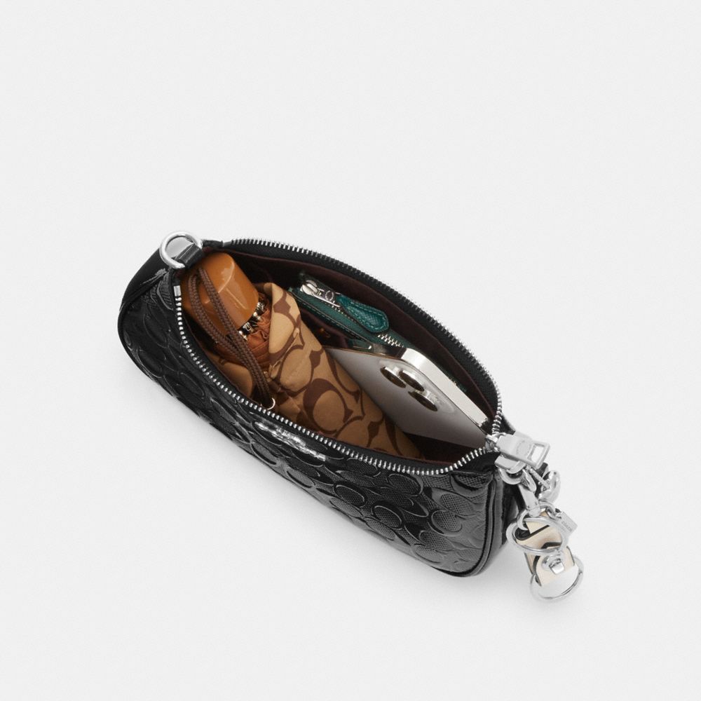 Coach Teri Shoulder Bag In Signature Leather With Heart Charm Silver