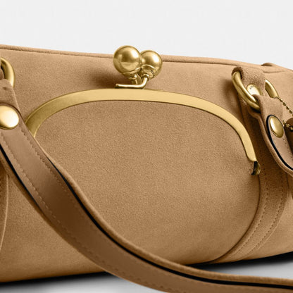 Coach Kisslock Barrel Bag Brass Soul