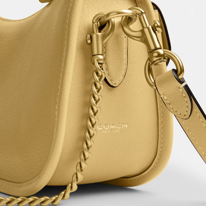 Coach Twin Turnlock Waverly Bag Brass Vanilla