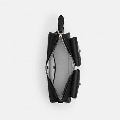 Coach Twin Turnlock Waverly Bag Silver/Black