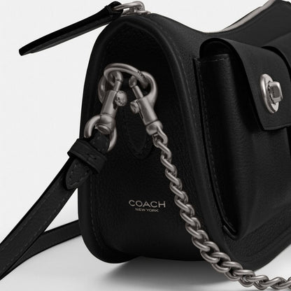 Coach Twin Turnlock Waverly Bag Silver/Black