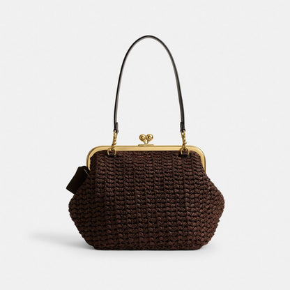 Coach Kisslock Frame Bag 27 Brass Maple