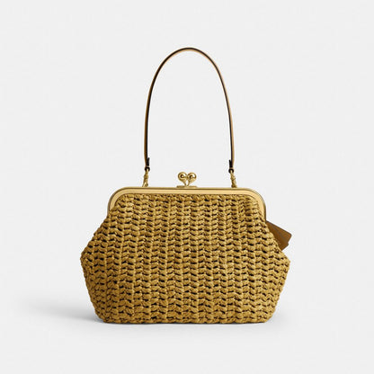 Coach Kisslock Frame Bag 27 Brass Muted Olive