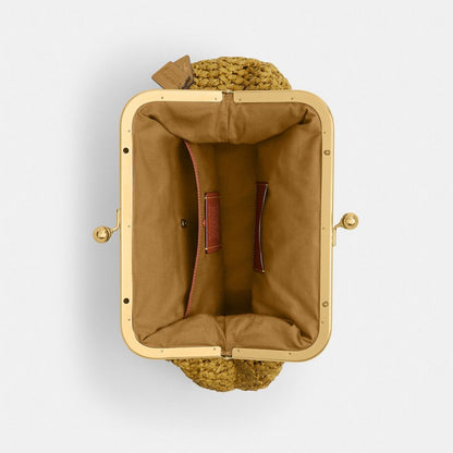 Coach Kisslock Frame Bag 27 Brass Muted Olive