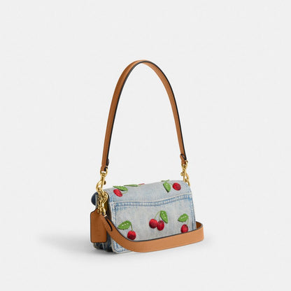 Coach Tabby Shoulder Bag 20 brass hardware and strap detail