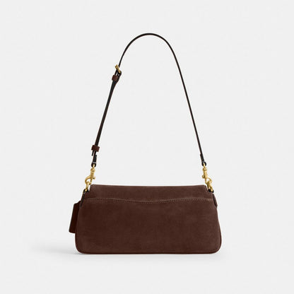 Coach Jet Shoulder Bag Brass Dark Chocolate