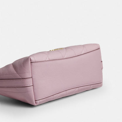 Coach Caitlin Shoulder Bag With Quilting Gold Carnation