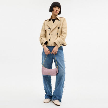 Coach Caitlin Shoulder Bag With Quilting Gold Carnation