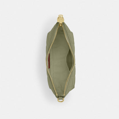 Coach Caitlin Shoulder Bag With Quilting Gold Pistachio