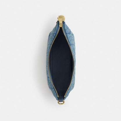 Coach Caitlin Shoulder Bag With Quilting Gold Indigo