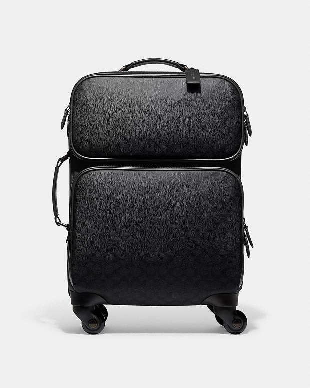 Wheeled Carry On In Signature Canvas Charcoal Charcoal