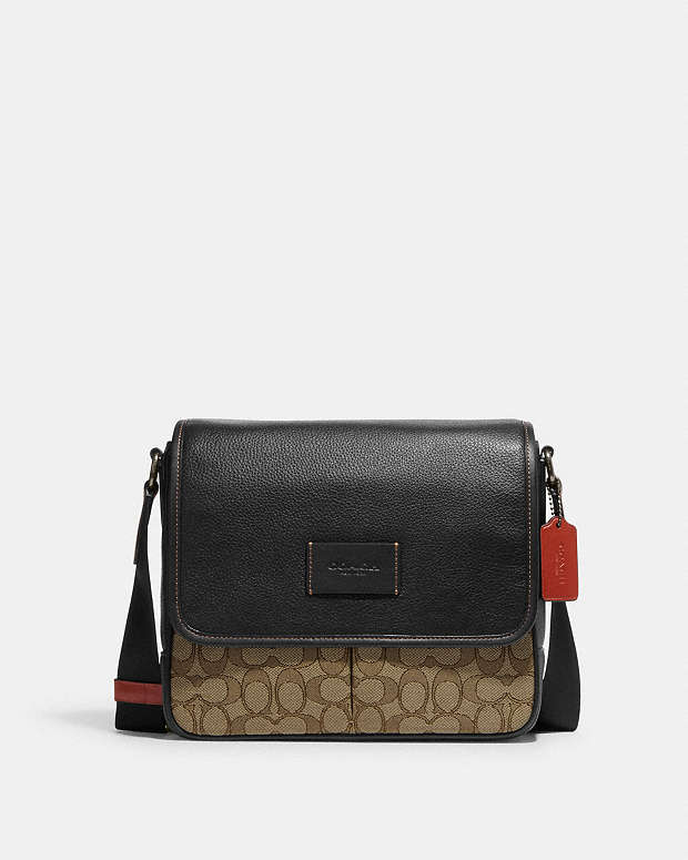 Sprint Map Bag 25 In Signature Jacquard Signature Jacquard-Black Antique Nickel-Khaki-Black Multi Signature Jacquard-Black Antique Nickel-Khaki-Black Multi