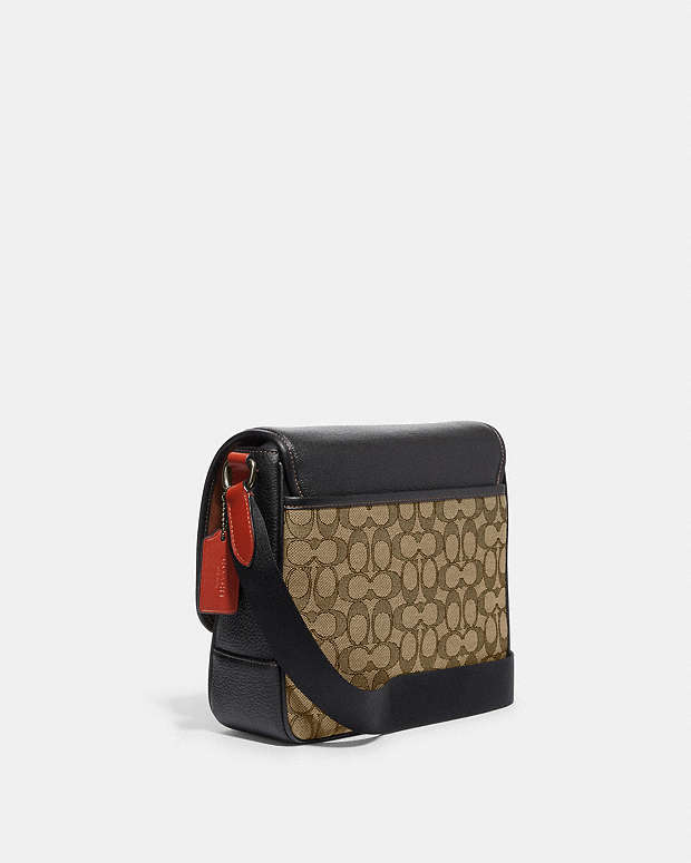 Sprint Map Bag 25 In Signature Jacquard Signature Jacquard-Black Antique Nickel-Khaki-Black Multi Signature Jacquard-Black Antique Nickel-Khaki-Black Multi
