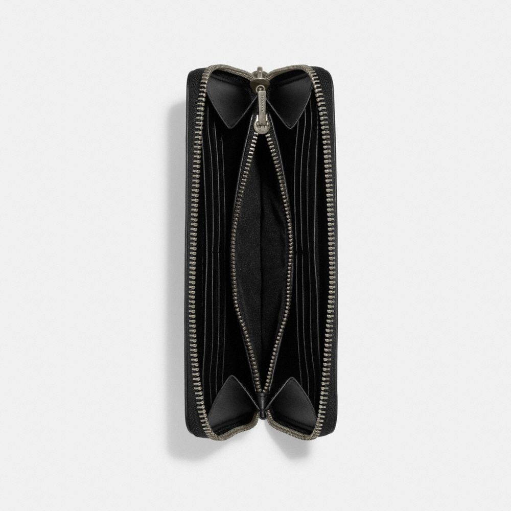 Accordion Wallet In Signature Leather Smooth Leather-Gunmetal-Black Smooth Leather-Gunmetal-Black
