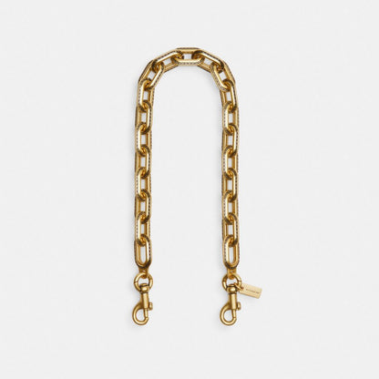 Coach Link Chain Strap Brass