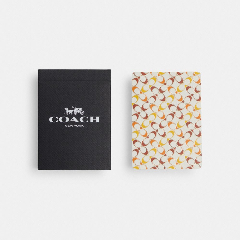 Coach Signature Playing Cards Yellow Amber Multi