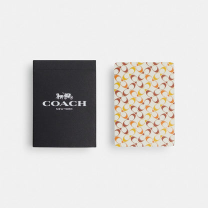 Coach Signature Playing Cards Yellow Amber Multi