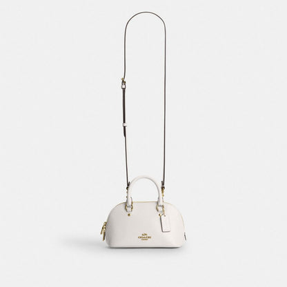 Coach Lara Mini Satchel Bag Gold Chalk