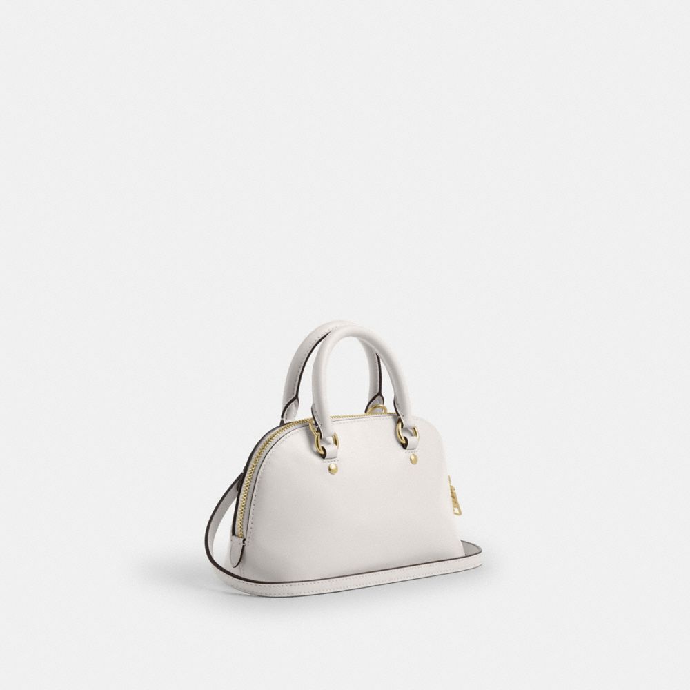Coach Lara Mini Satchel Bag Gold Chalk