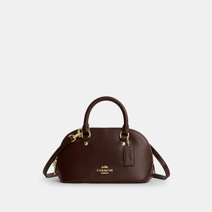 Coach Lara Mini Satchel Bag Gold Maple
