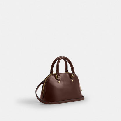 Coach Lara Mini Satchel Bag Gold Maple