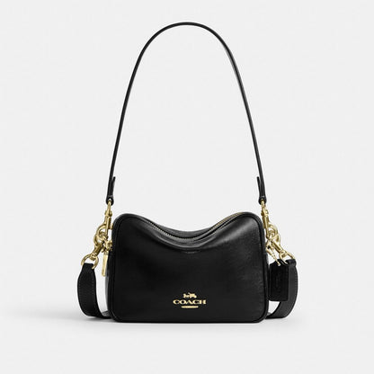 Coach Mini Carey Crossbody Bag Gold Black