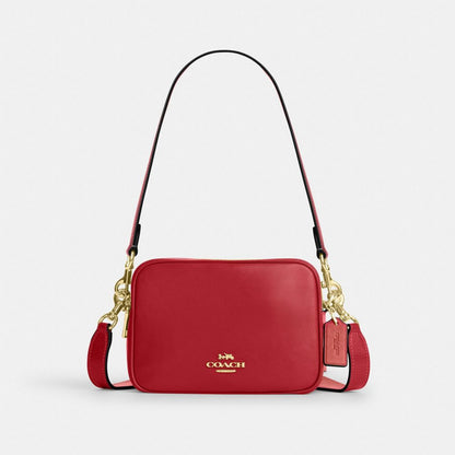 Coach Mini Carey Crossbody Bag Gold/Poppy