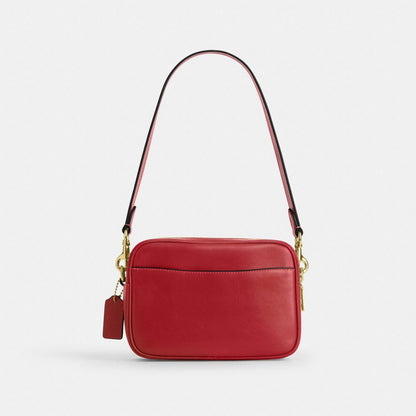 Coach Mini Carey Crossbody Bag Gold/Poppy