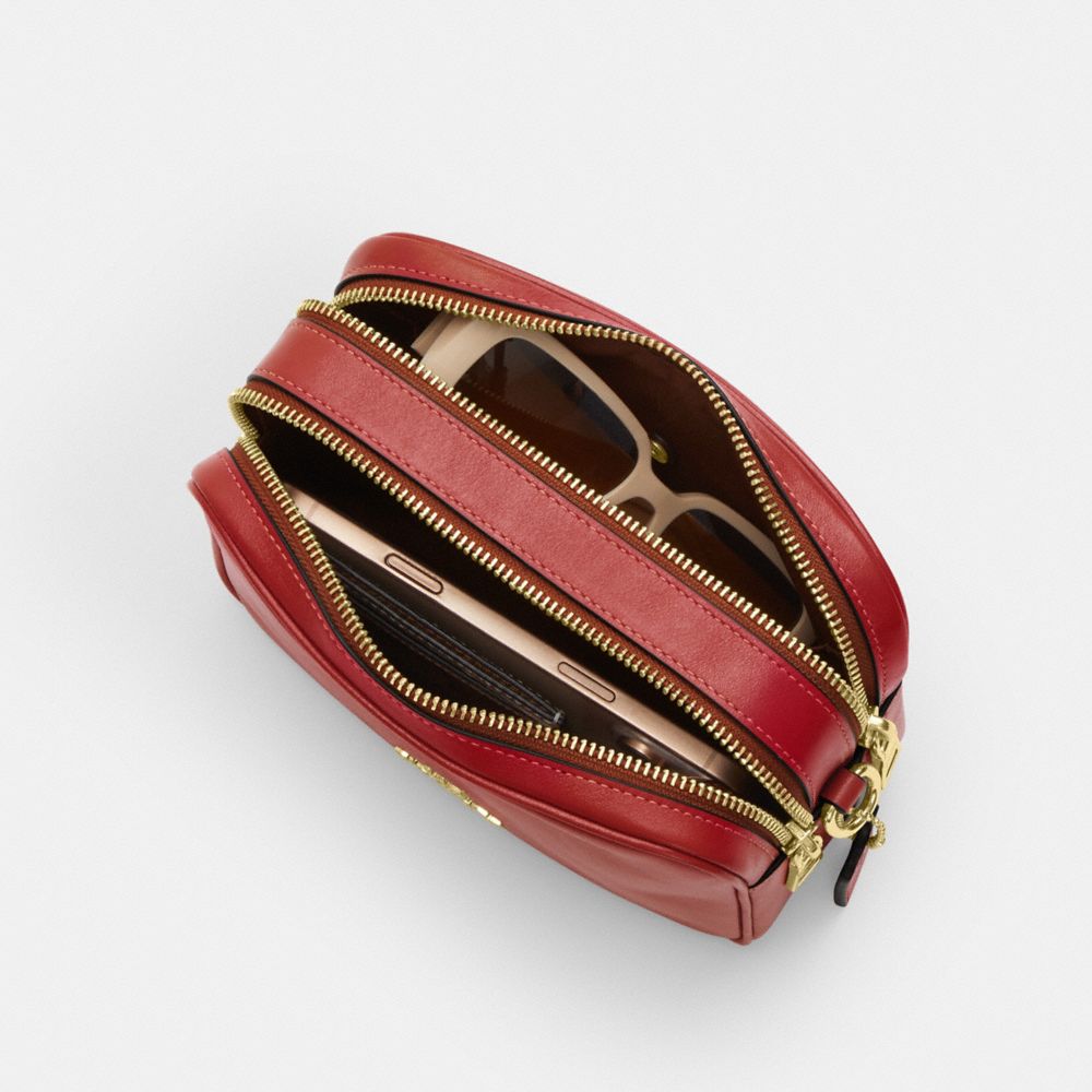 Coach Mini Carey Crossbody Bag Gold/Poppy