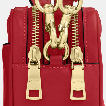 Coach Mini Carey Crossbody Bag Gold/Poppy