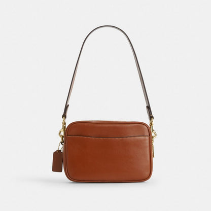 Coach Mini Carey Crossbody Bag Gold Cinnamon