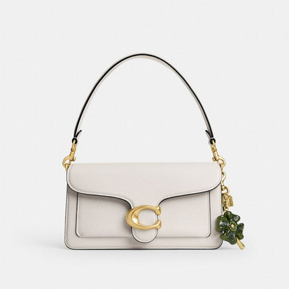Coach Four Leaf Clover Bag Charm Brass Green Multi