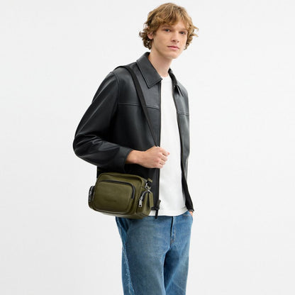 Coach Fletcher Crossbody Bag Silver Olive
