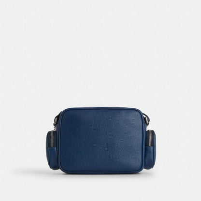 Coach Fletcher Crossbody Bag Silver Deep Blue