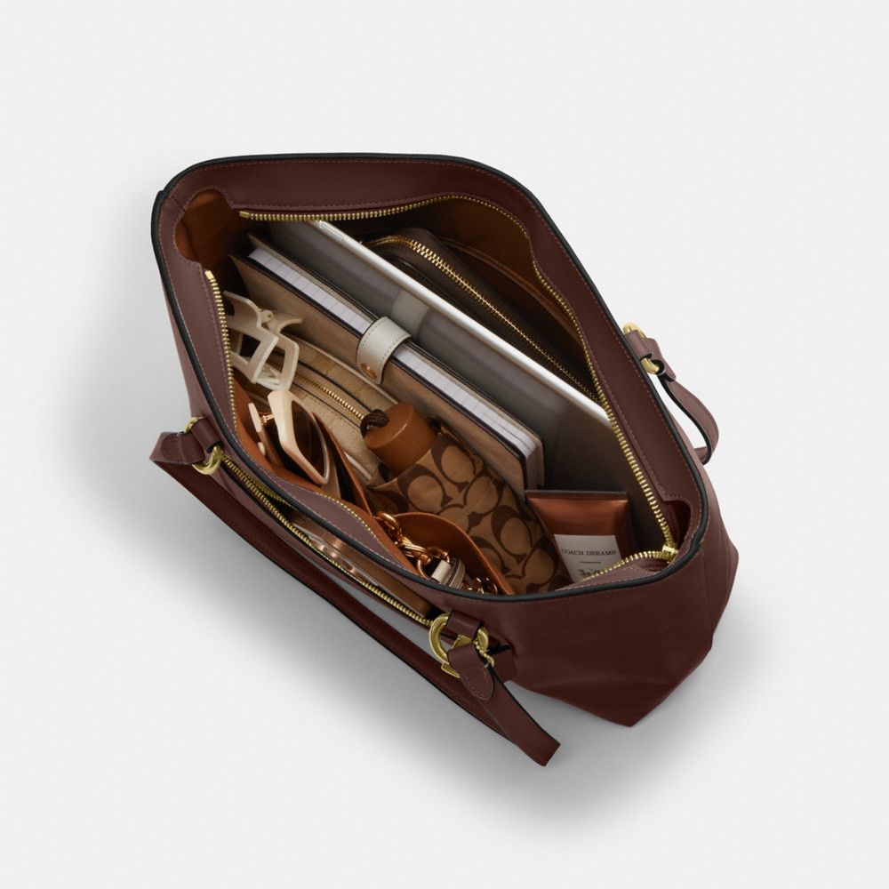 Coach Station Tote Bag Gold Maple