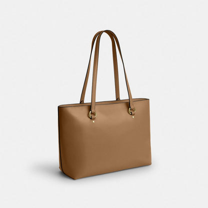 Coach Station Tote Bag Gold Sandy Beige