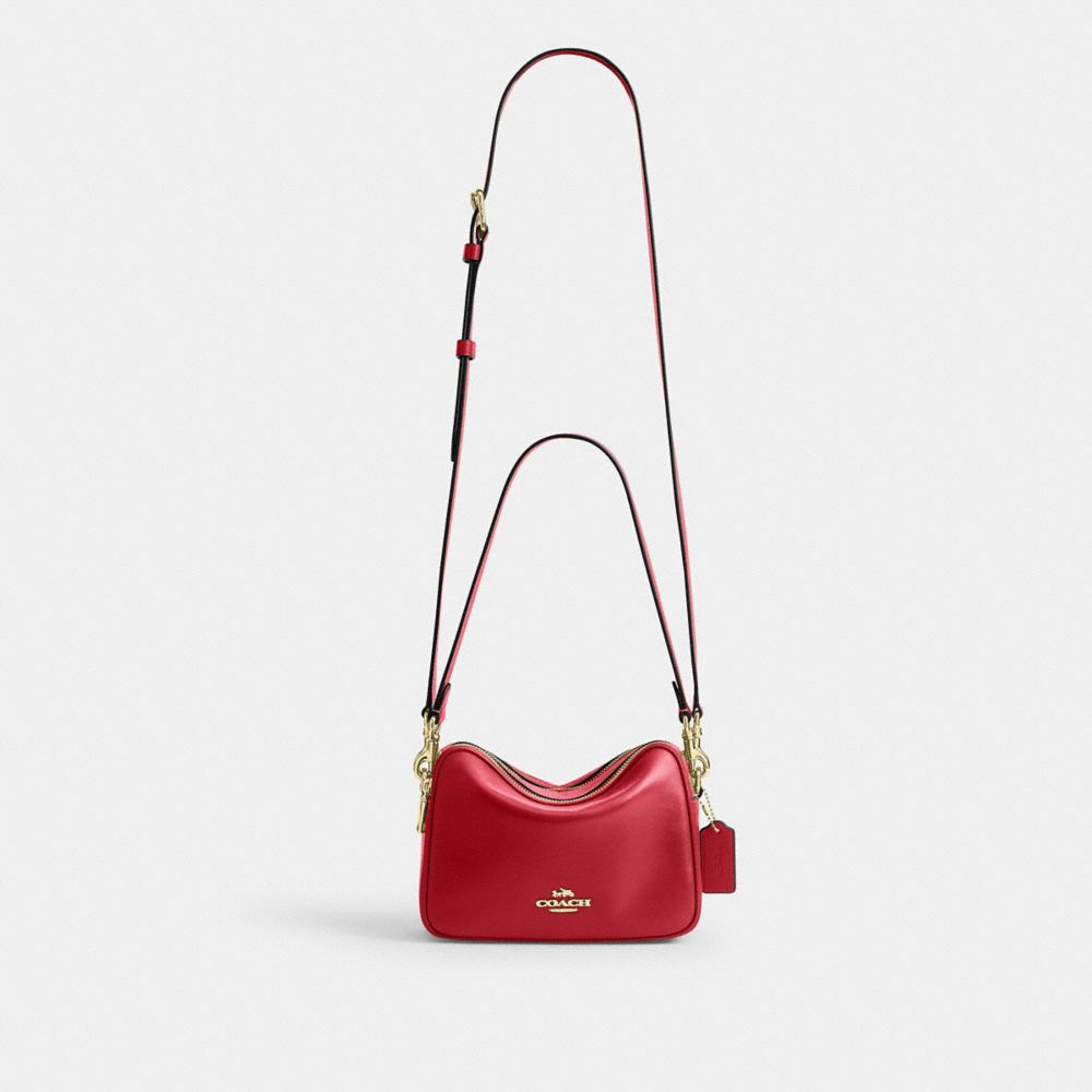 Coach Carey Crossbody Bag Gold/Poppy